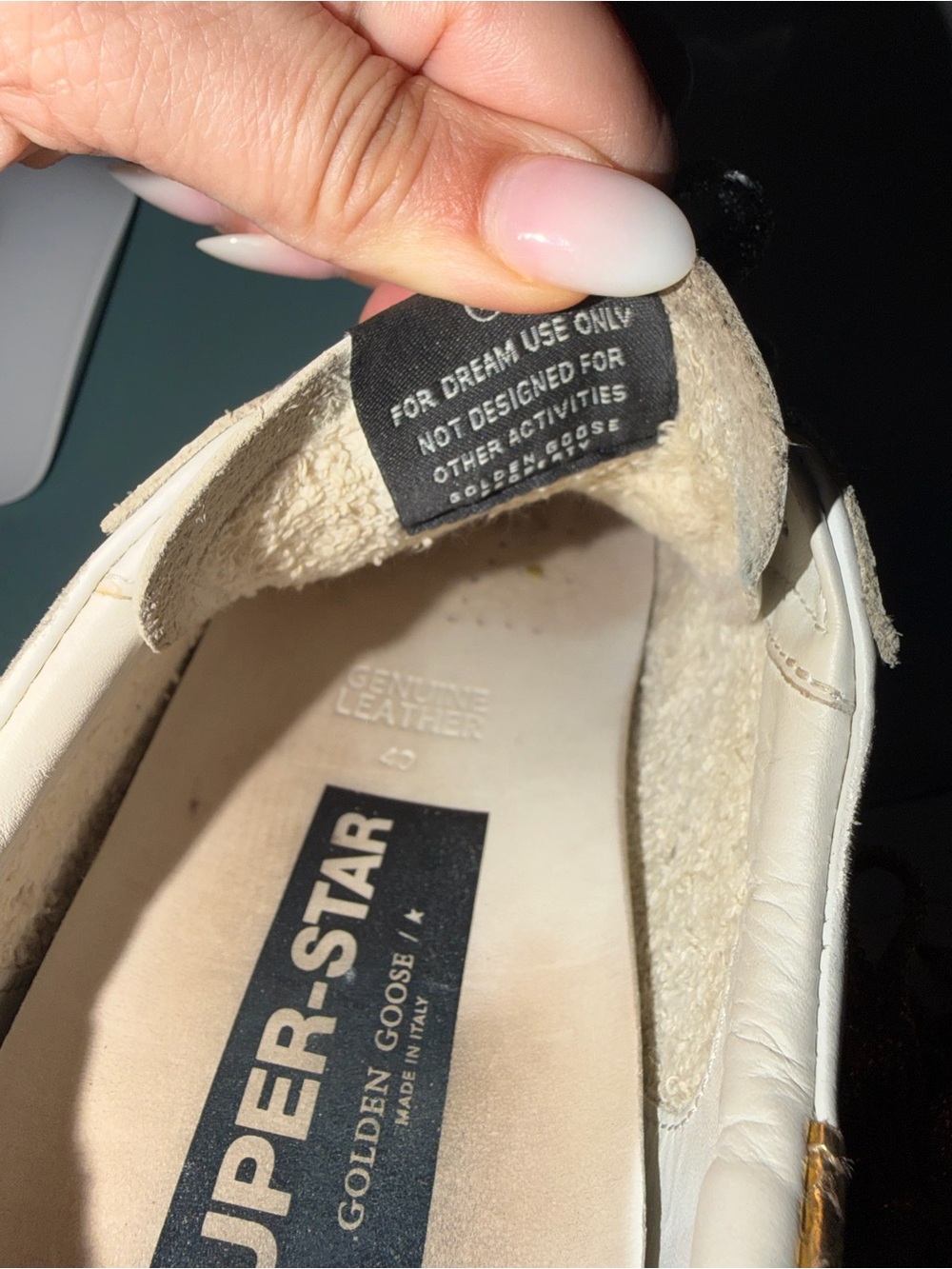 Golden Goose White Sneakers with Gold & Silver Laces - Picture 4 of 6